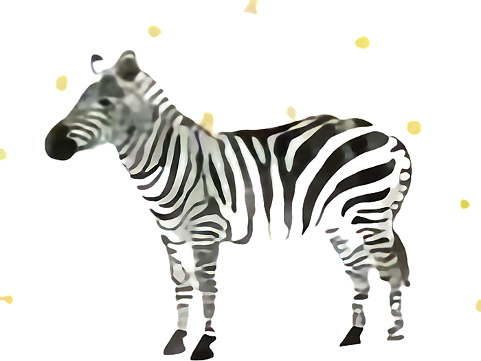 Zèbre aquarelle — symbole de la neurodiversité, HPI et TDAH